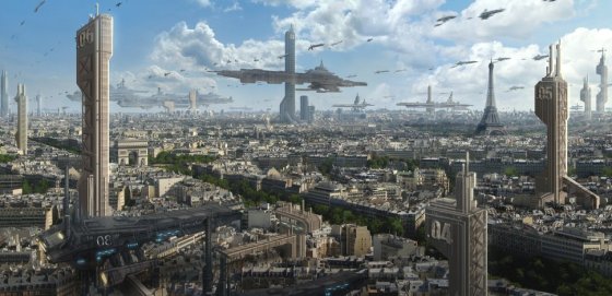 Aquí había una ilustración de una París futura